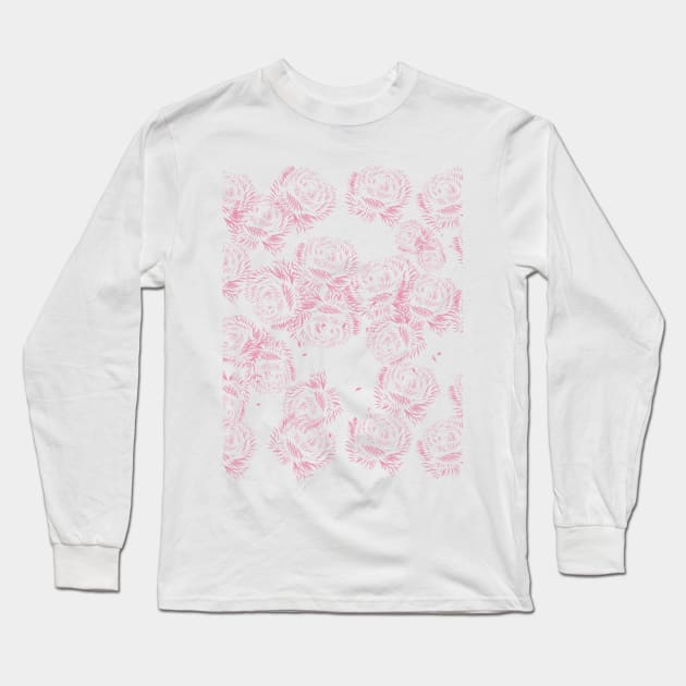 Red Flowers Long Sleeve T-Shirt by it's Art